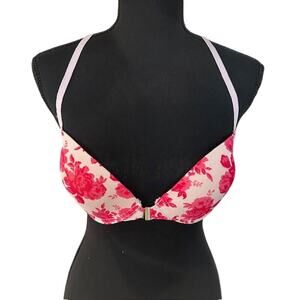Vince Camuto Front Clasp Floral Bra, size 36B